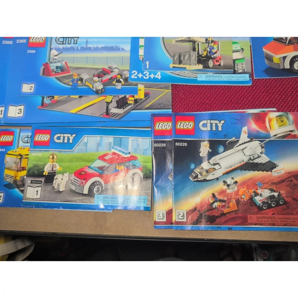 Lego City Instruction Booklet Lot Of 10 Booklets Only Plus Poster*Read